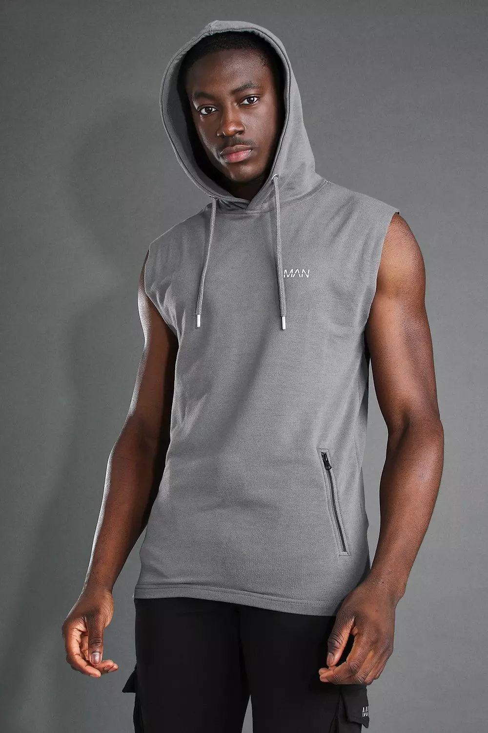 Sleeveless gym hoodie on sale