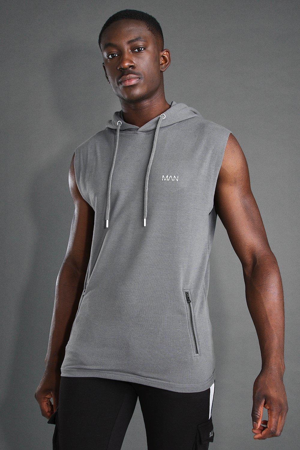 No sleeve store workout hoodie