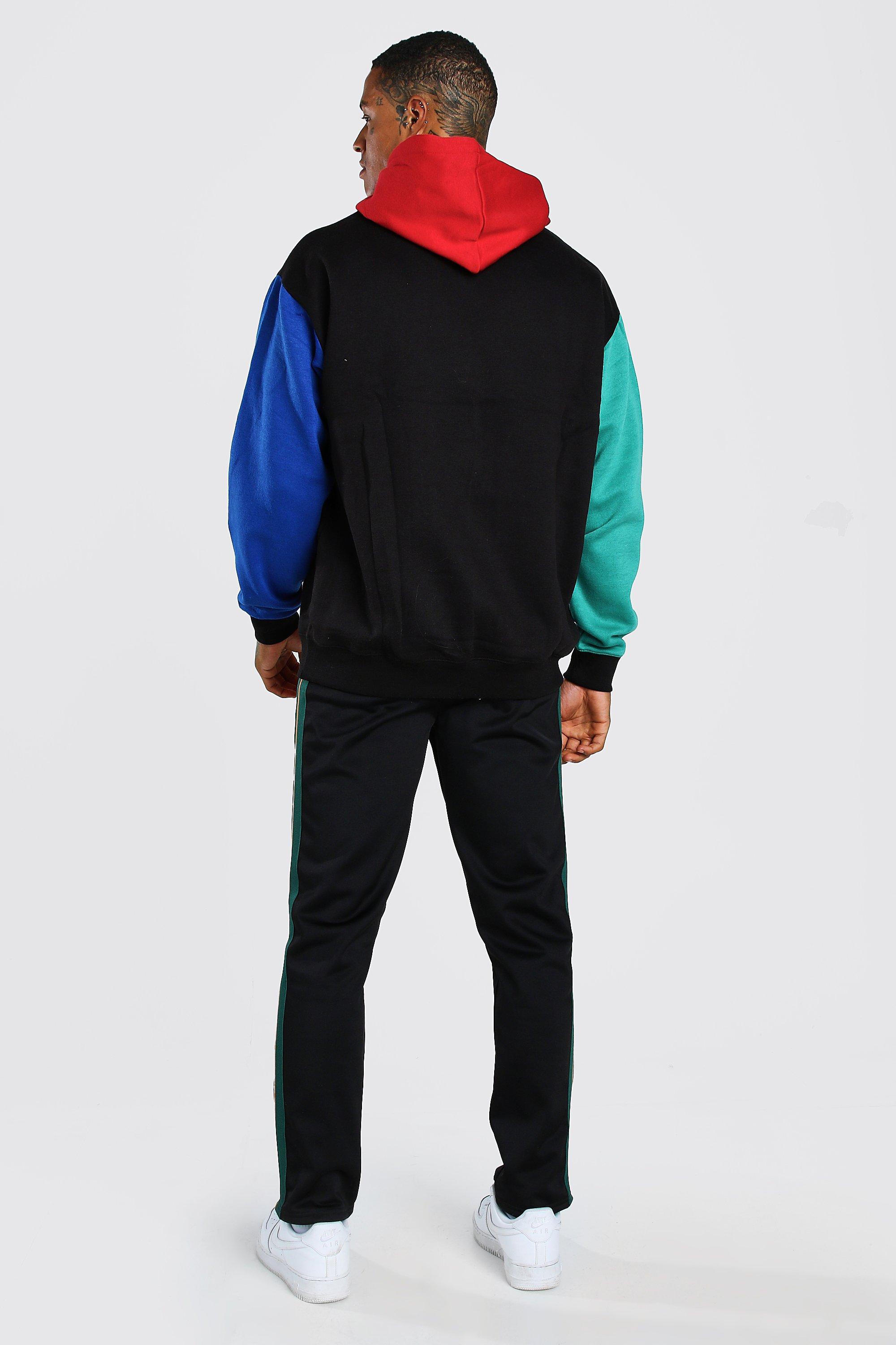 Oversized color block hoodie sale