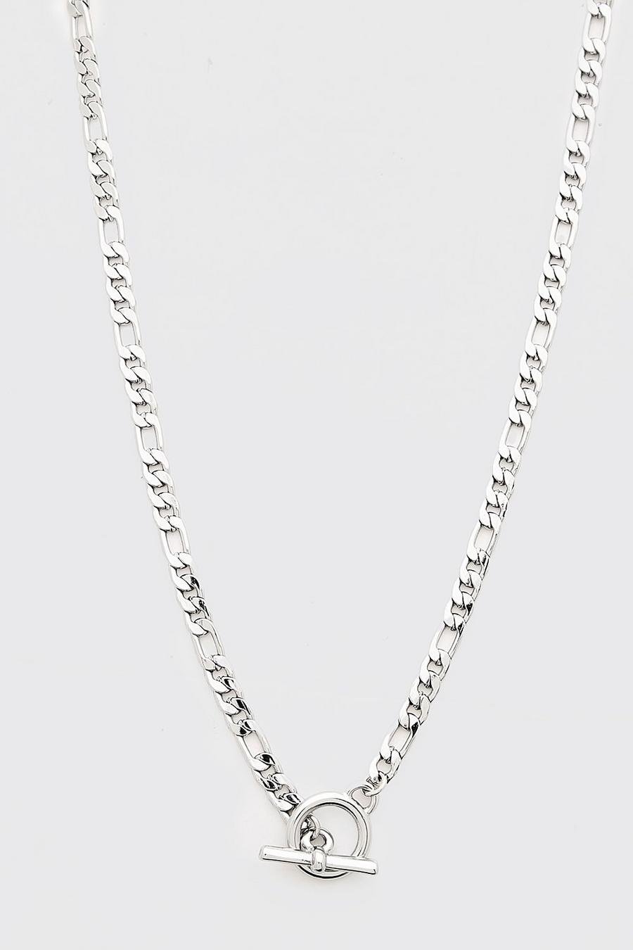 Silver T-Bar Chunky Chain image number 1