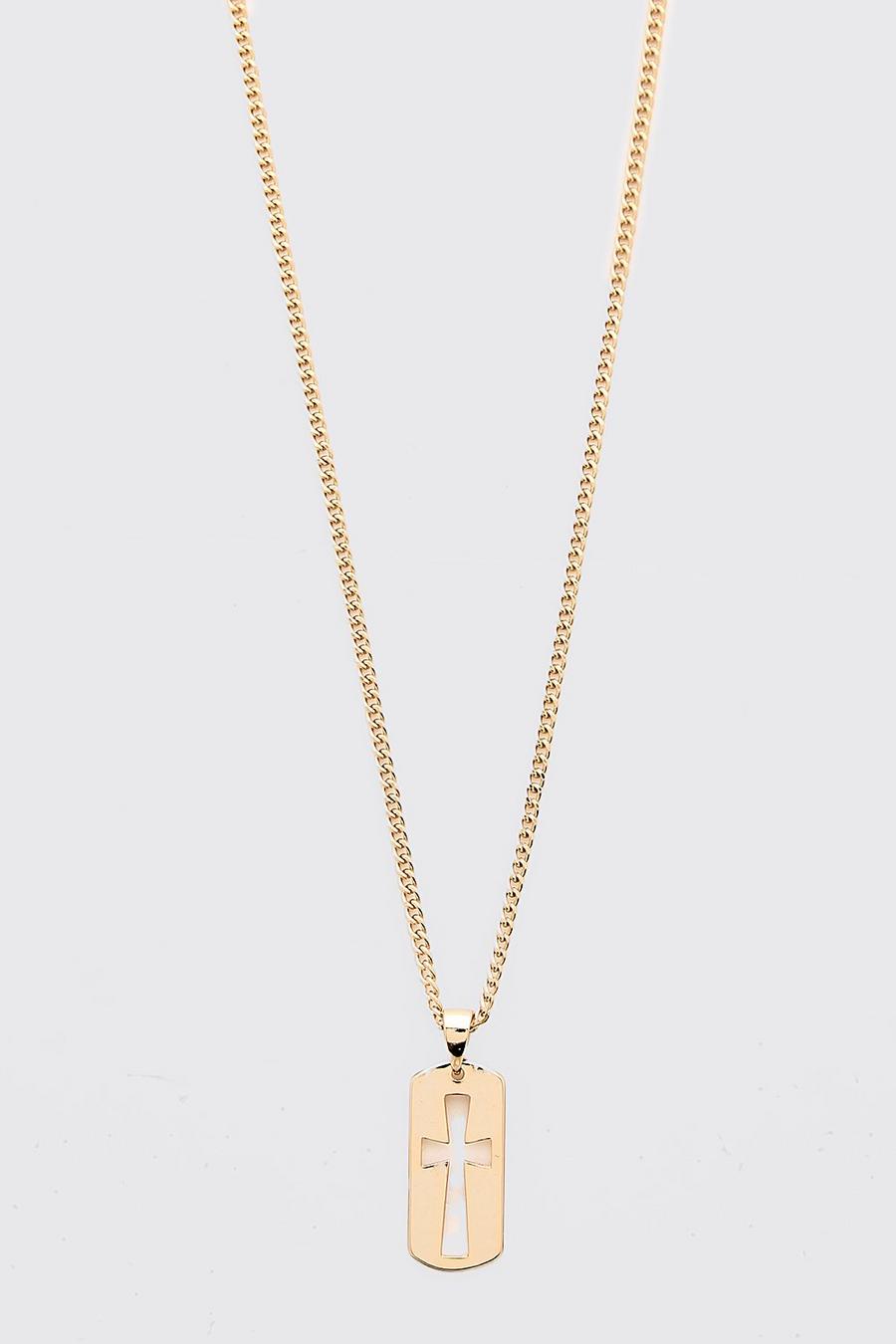 Gold Cross Pendant Chain image number 1