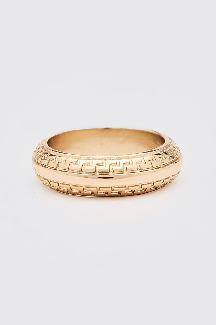Gold Ring med strukturmönster image number 1