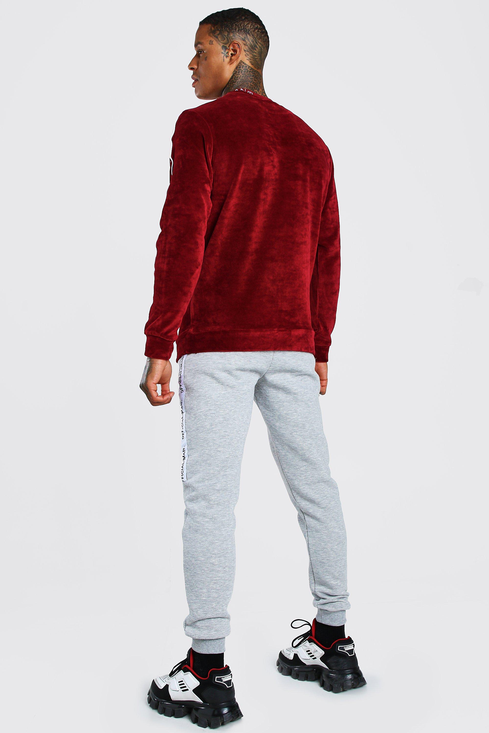 Mens hotsell velour pullover