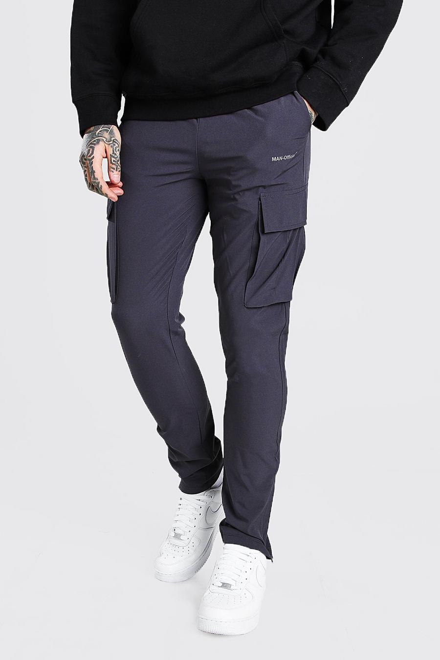 Charcoal Tapered Cargo Jogger image number 1