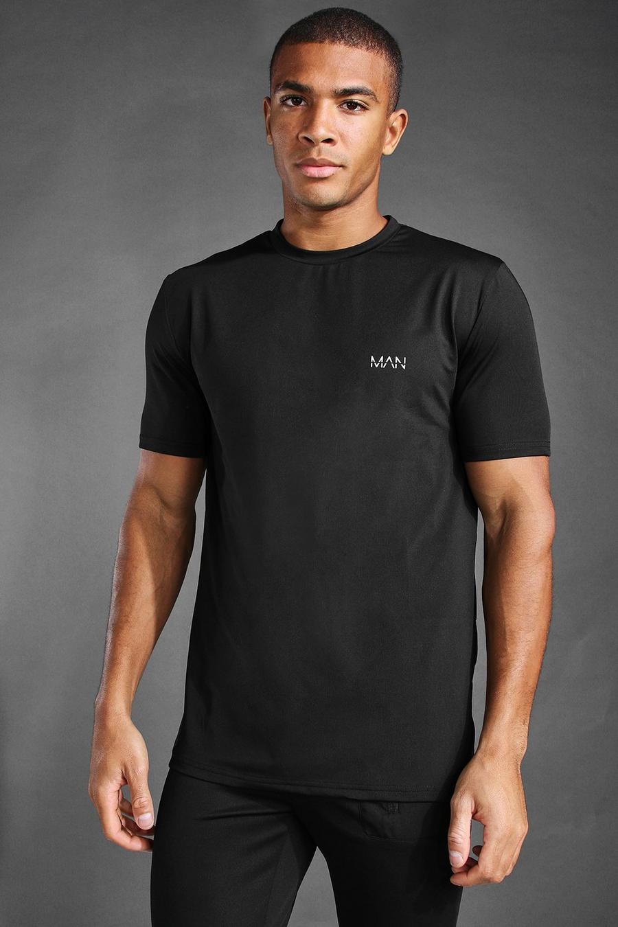 T-shirt MAN Active con tasca sul retro, Nero image number 1