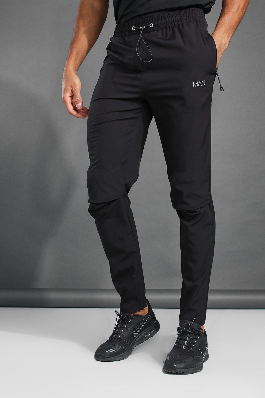 Pantalón deportivo MAN Active ajustado, Negro black