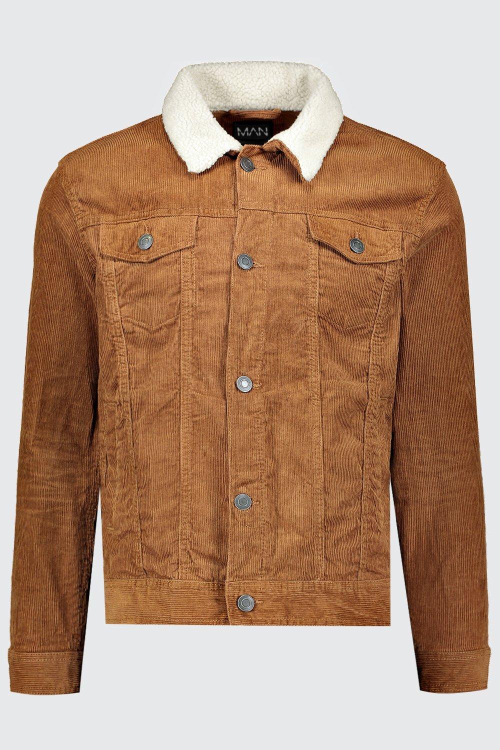 Corduroy on sale jacket boohoo