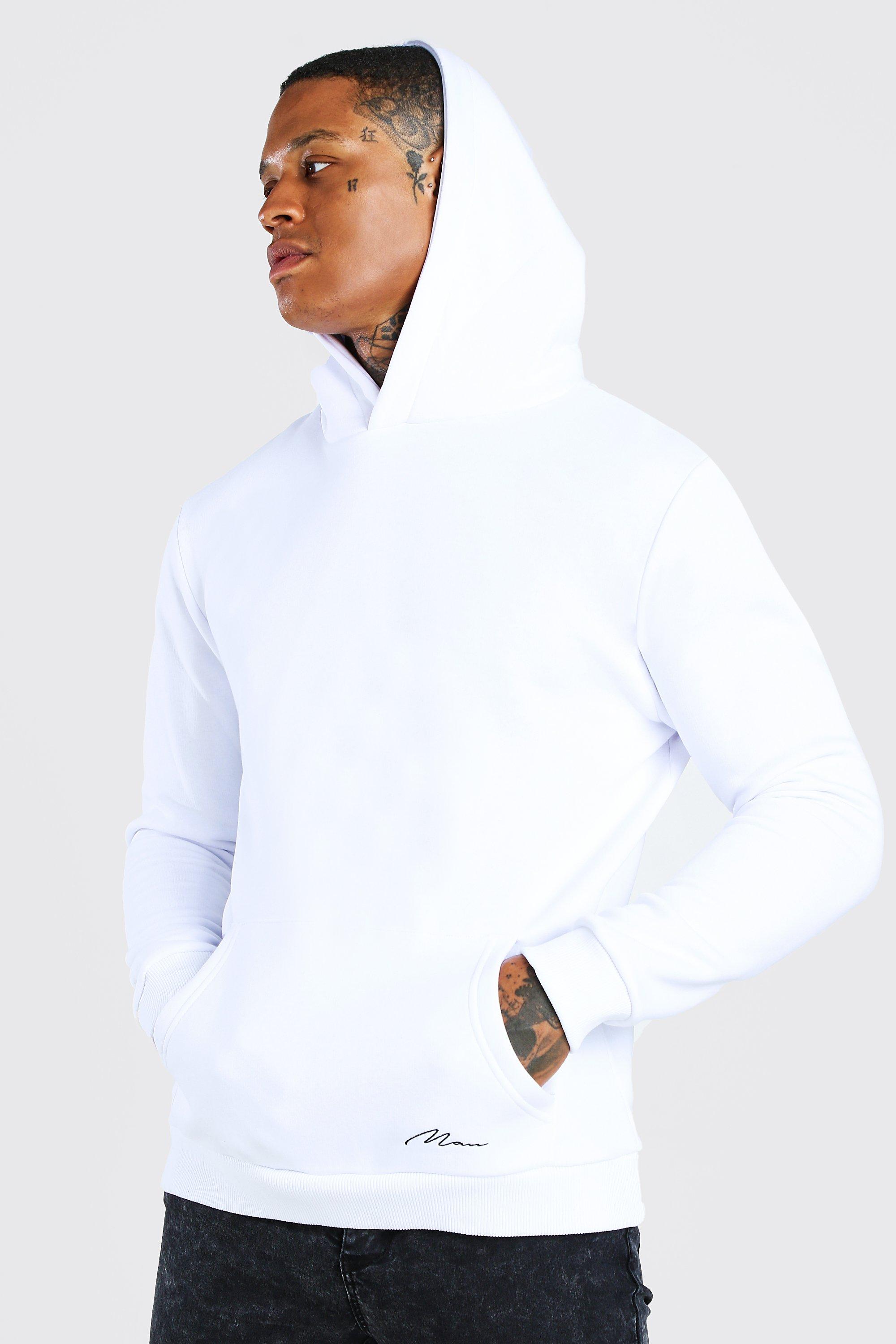 white hoodie boohoo