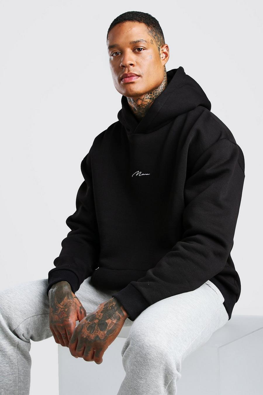 Black Man Signature Oversize hoodie i tjockt tyg image number 1