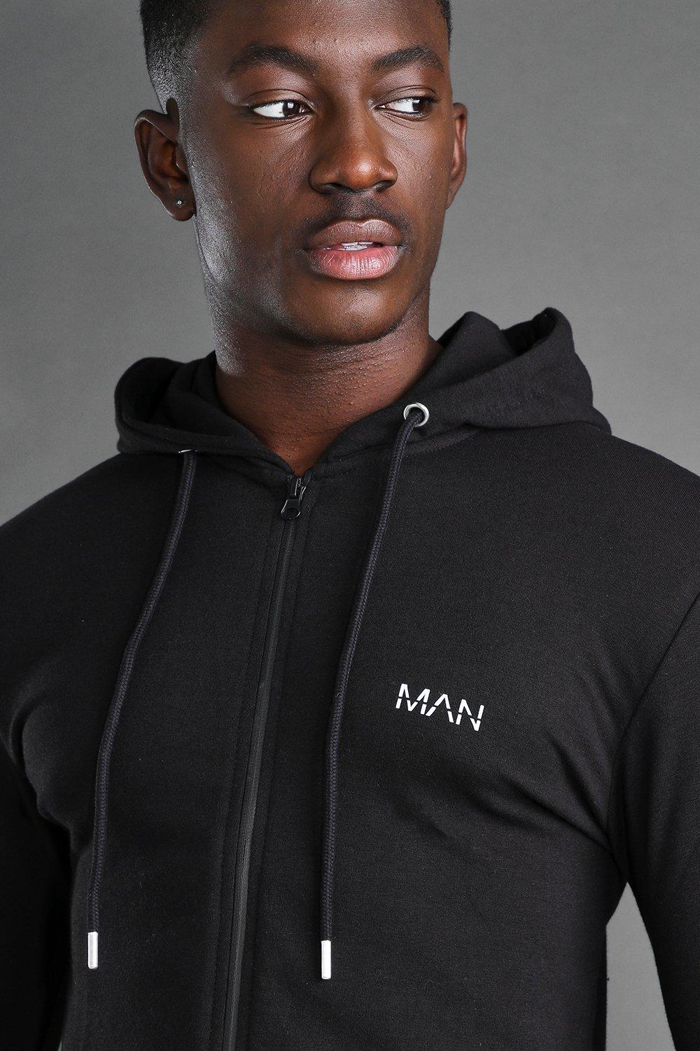 Muscle fit sales zip up hoodie