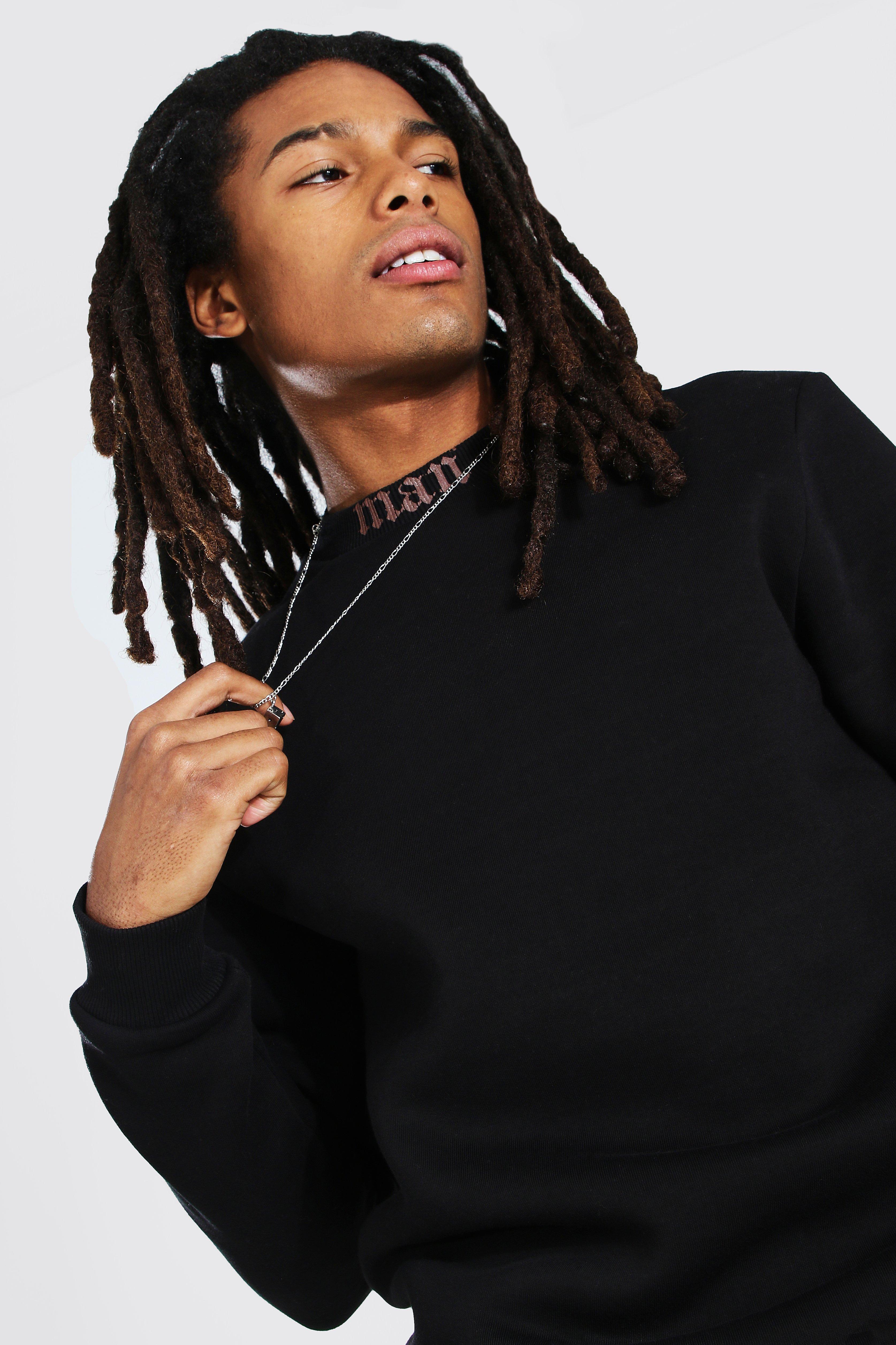 Gothic MAN Neck Sweatshirt With Extended Neck