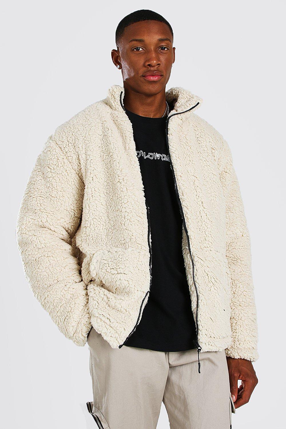 Cream hot sale borg jacket