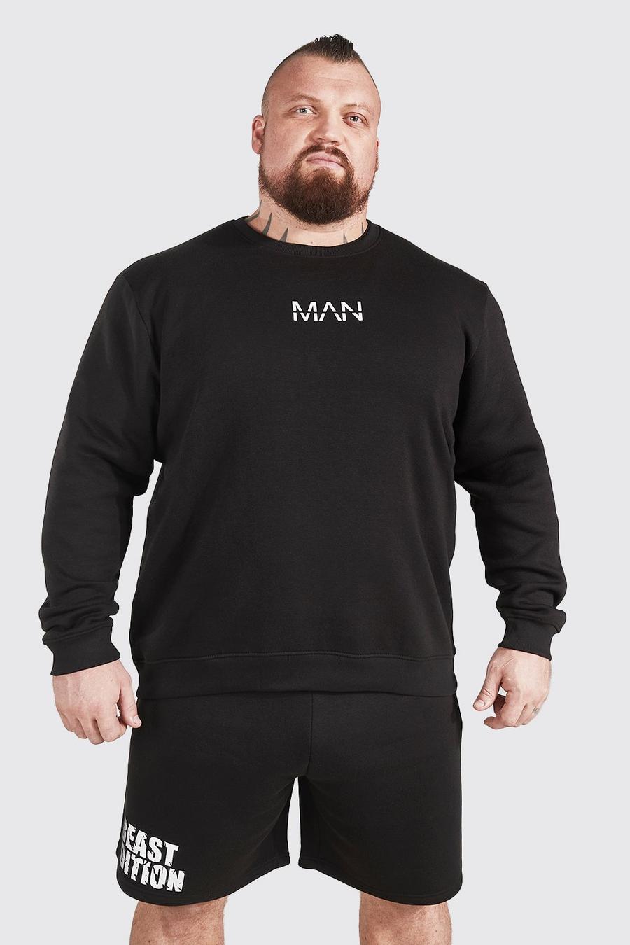 Black MAN Active X Beast Sweatshirt med tryck image number 1