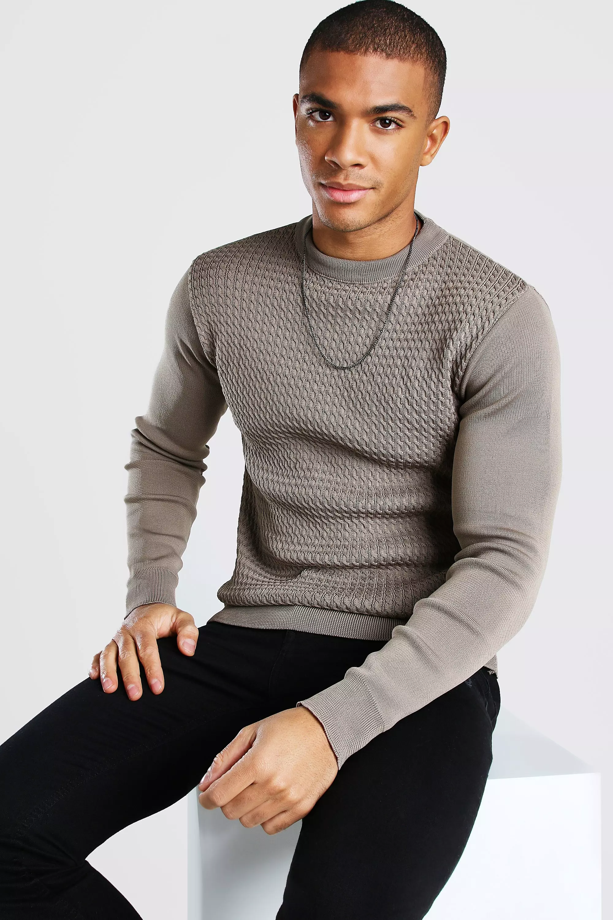 Mens muscle 2025 fit jumper