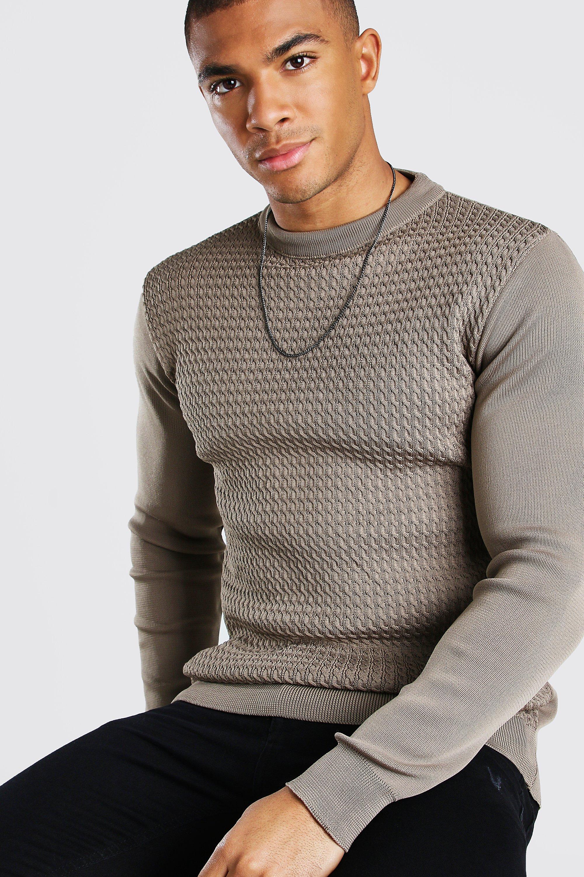 Textured clearance jumper mens