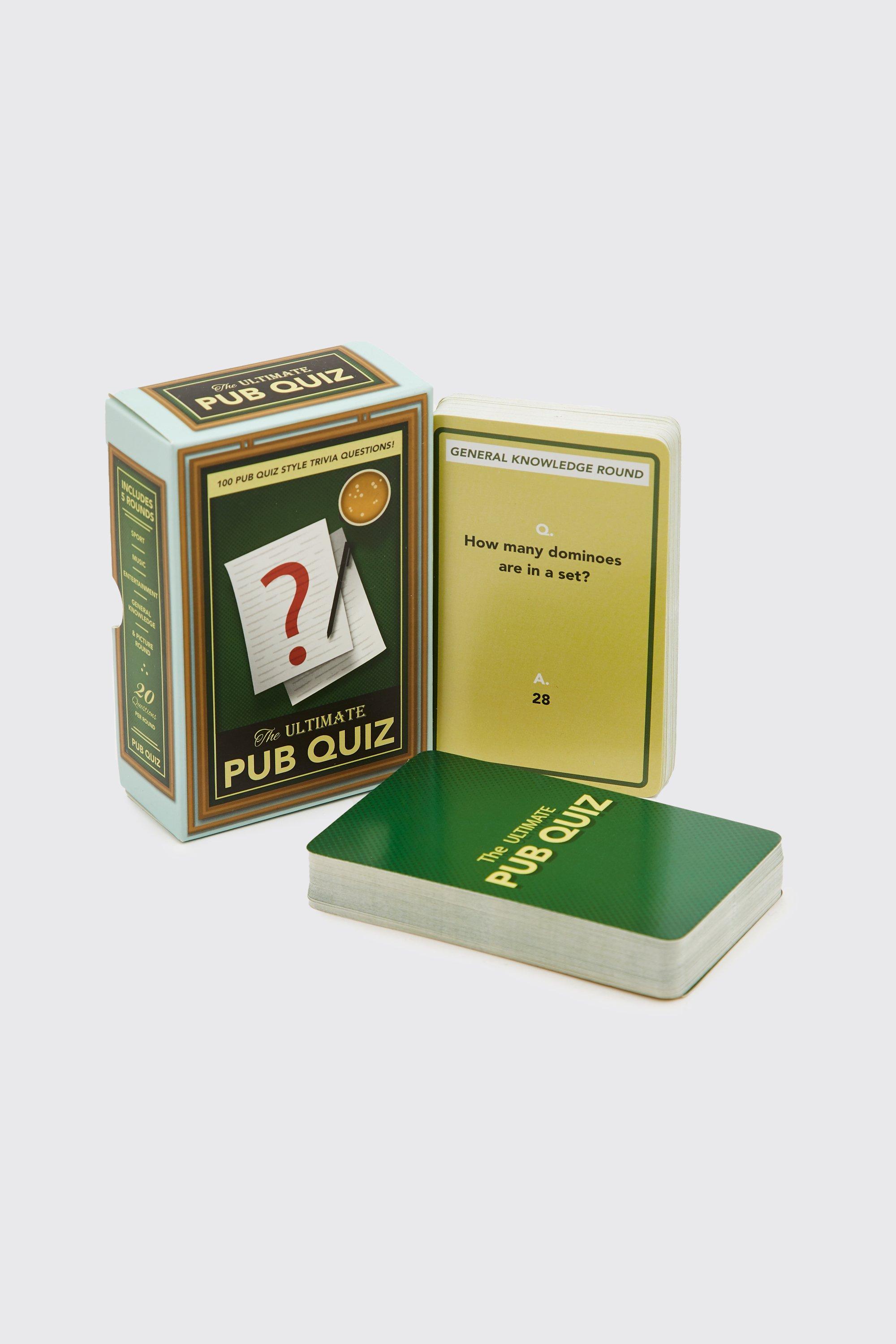 Men S Ultimate Pub Quiz Trivia Card Game Boohoo Uk