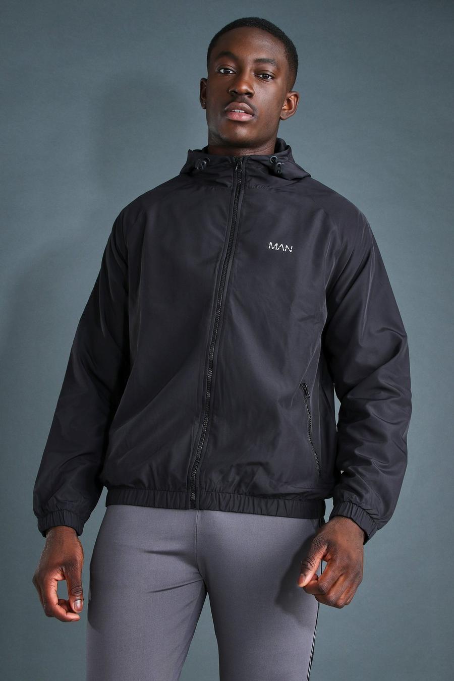 Black MAN Active Zip Through Jacket image number 1