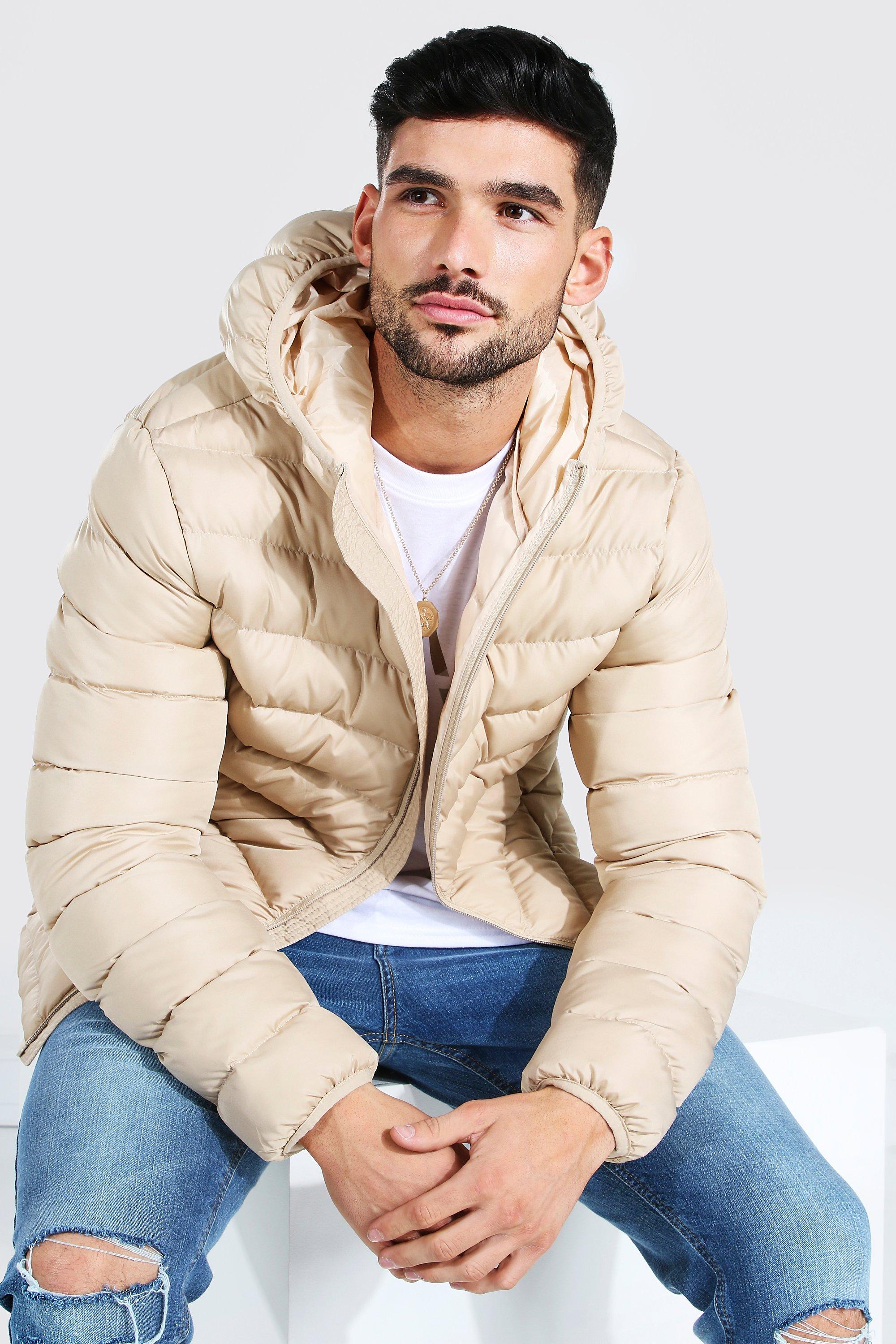 Quilted zip through on sale jacket with hood