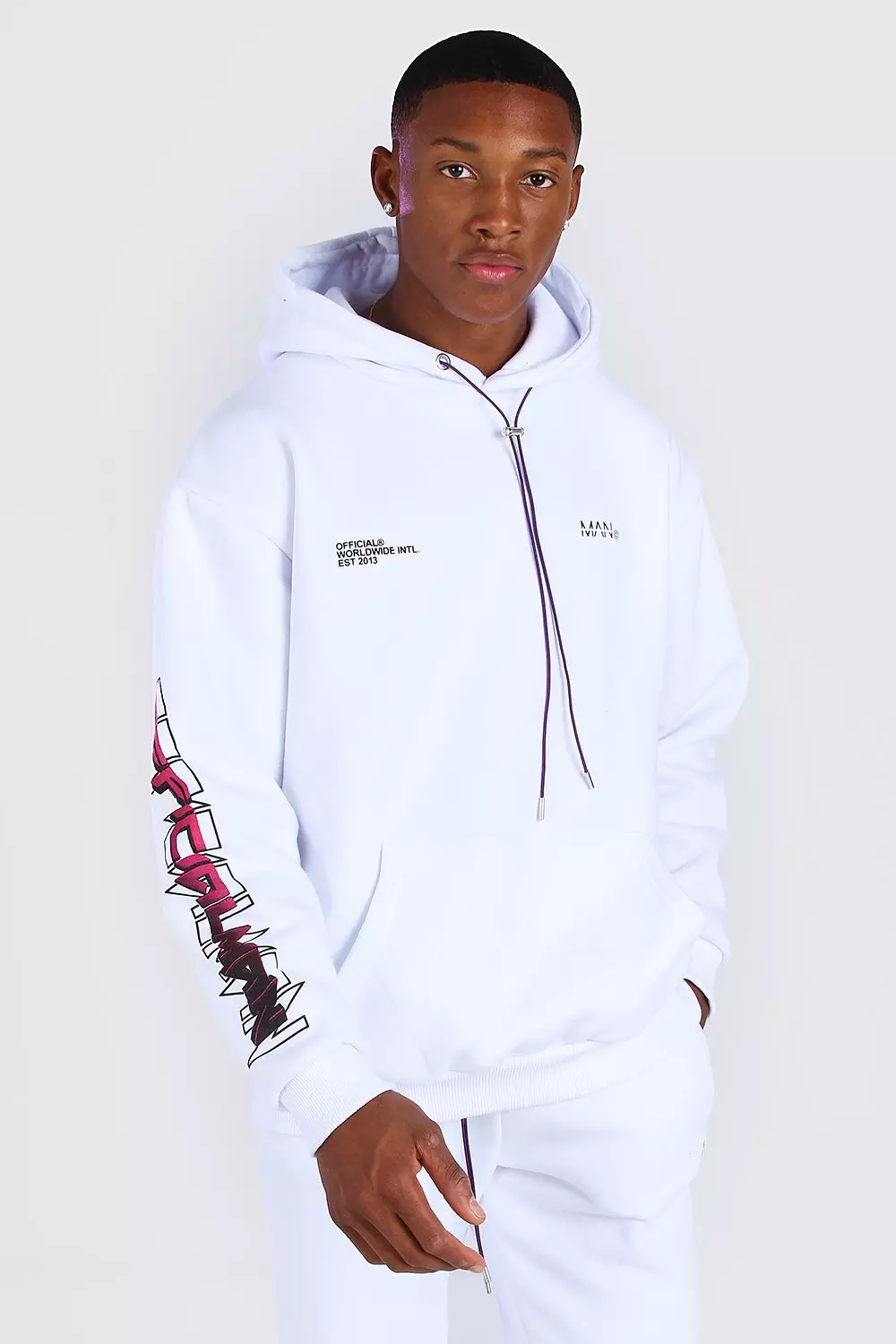 Graphic white outlet hoodie