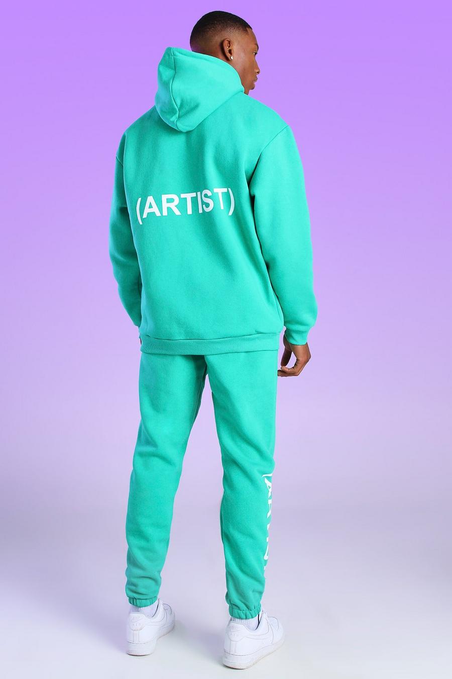"Artist" Oversize hoodie med tryck image number 1