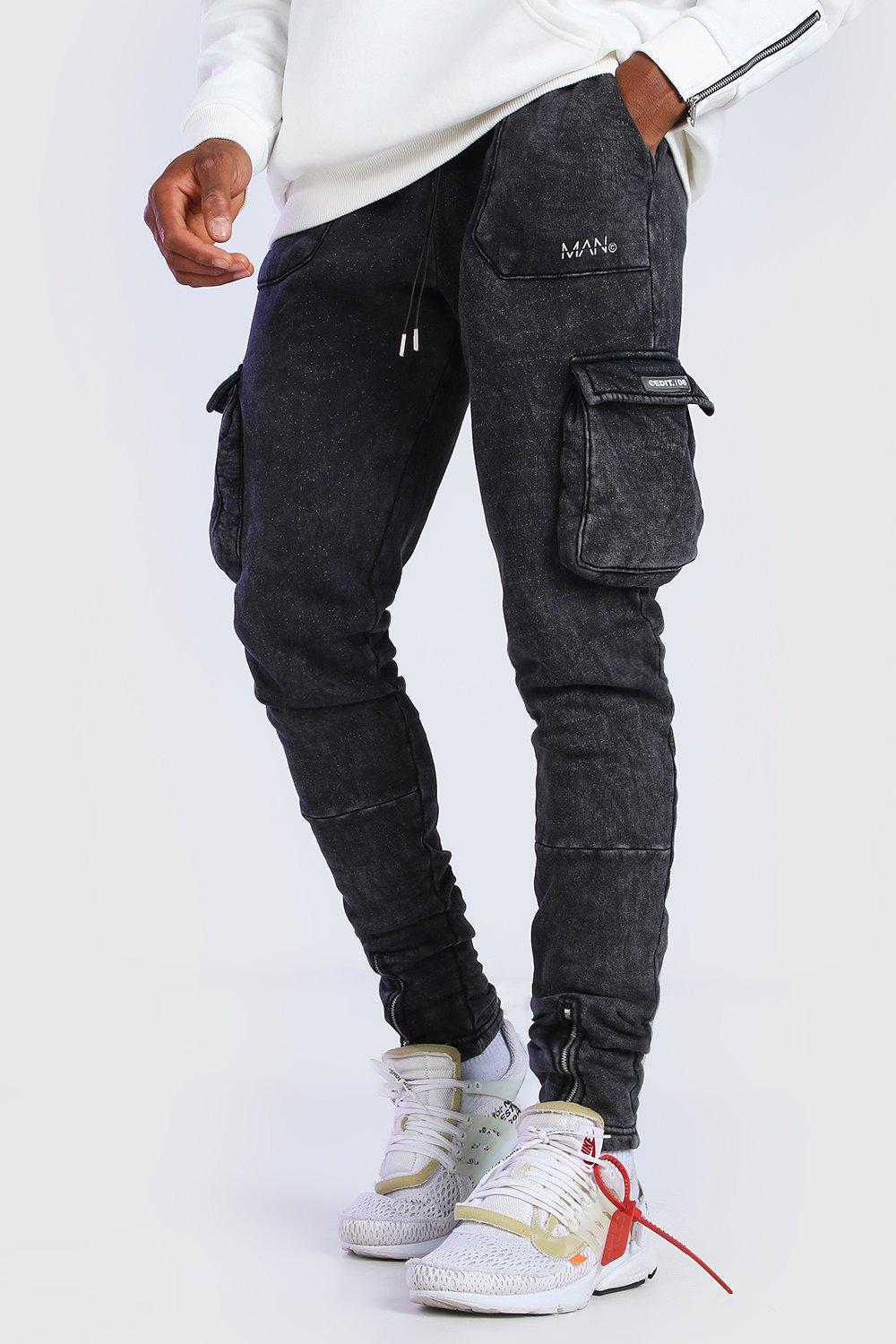boohoo man cargo joggers