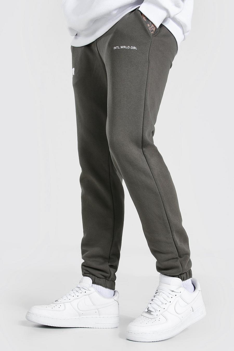Olive Loose Fit Man Cord Joggers image number 1