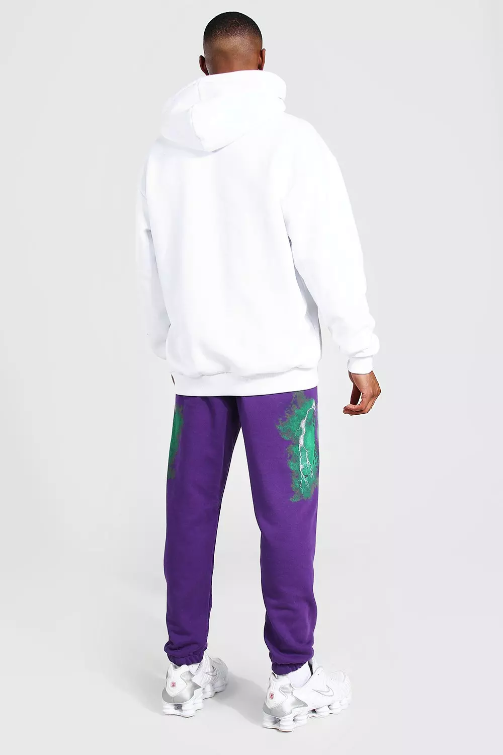 Purple Loose Fit Lightning Print Jogger alternative image