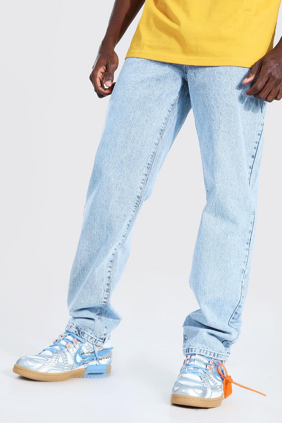 Lockere Jeans, Hellblau blue
