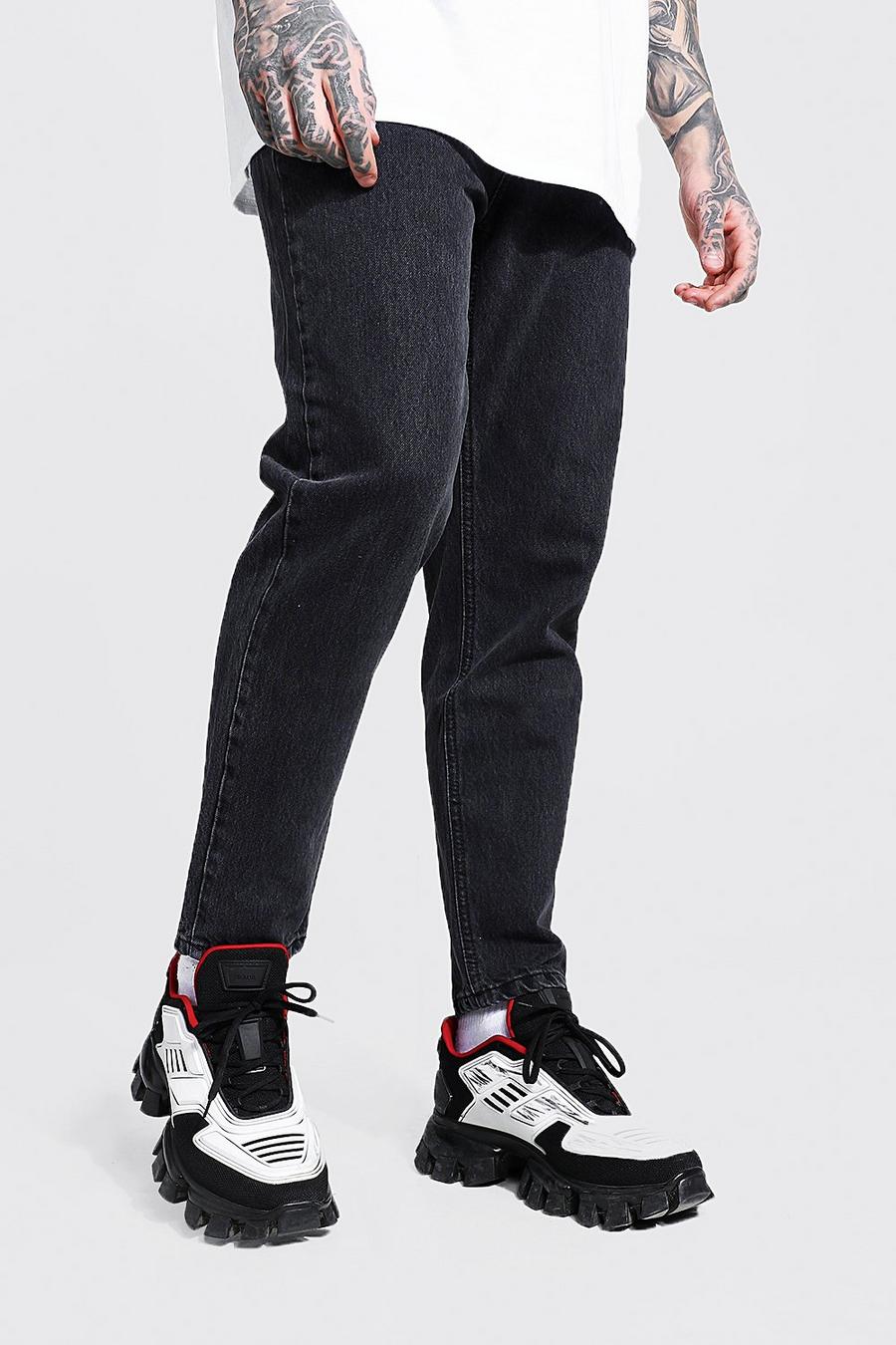 Washed black Tapered Fit Jeans image number 1
