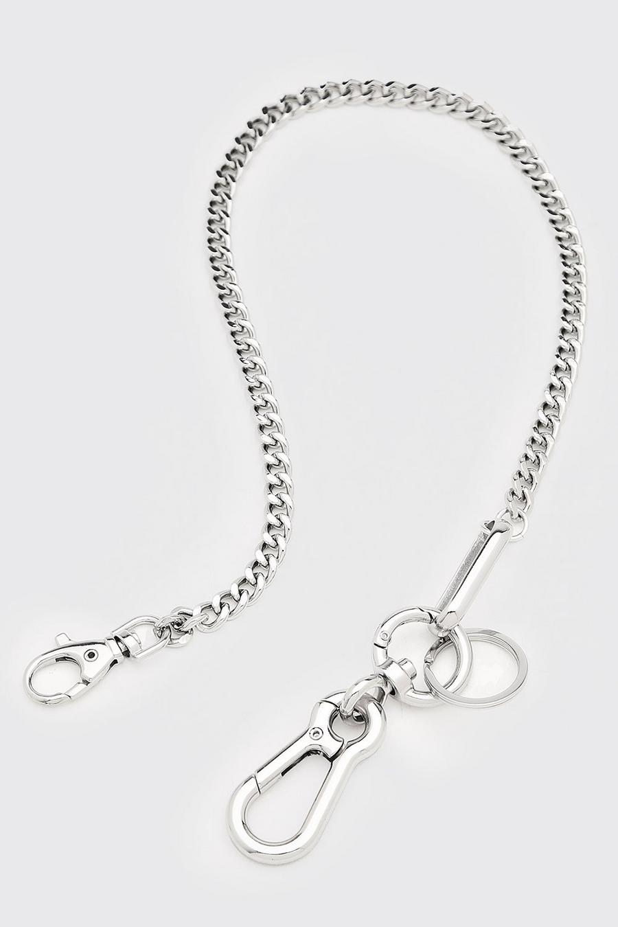 Silver Contrast Clip Jeans Chain image number 1