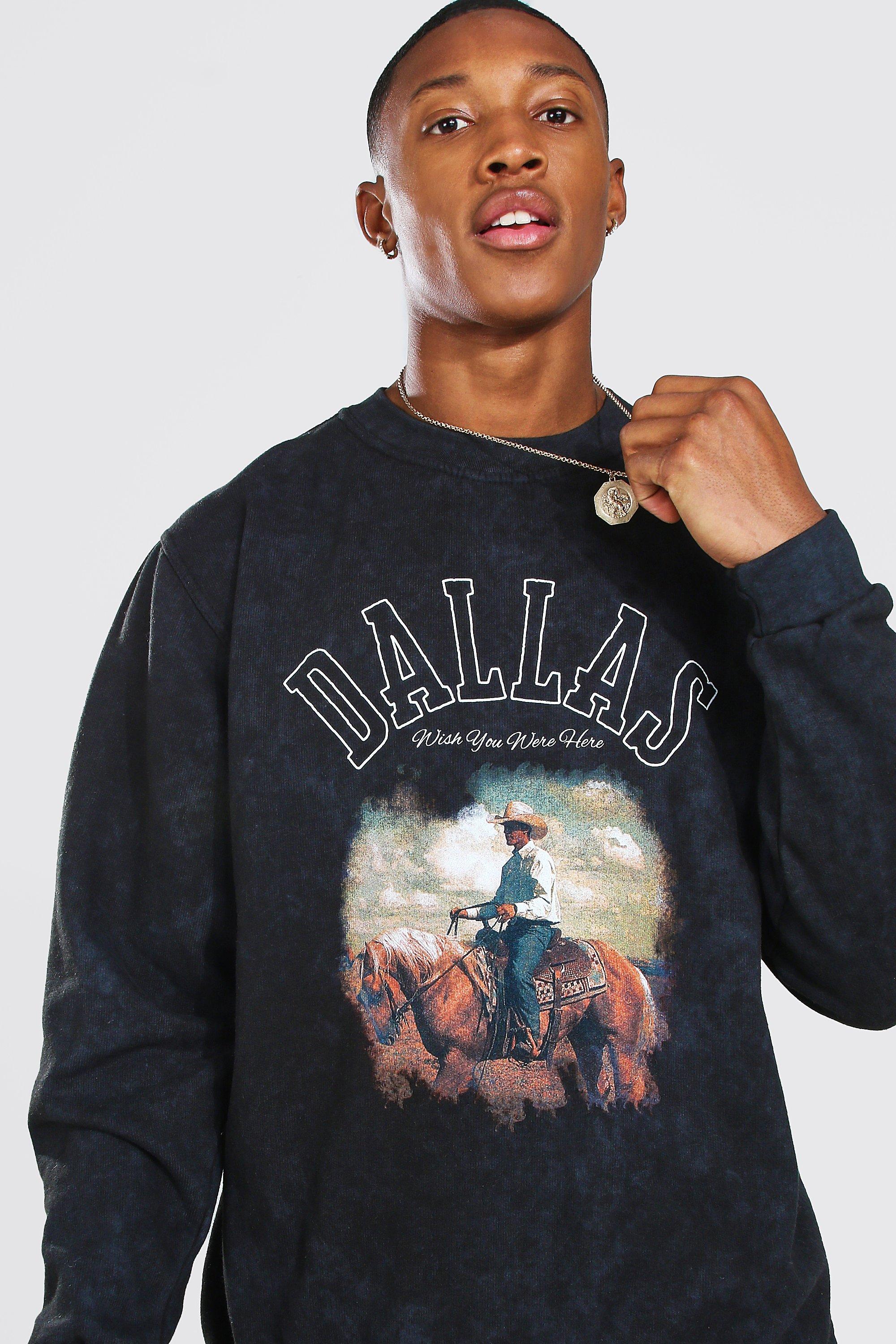 Dallas Cowboys Acid-wash Crewneck