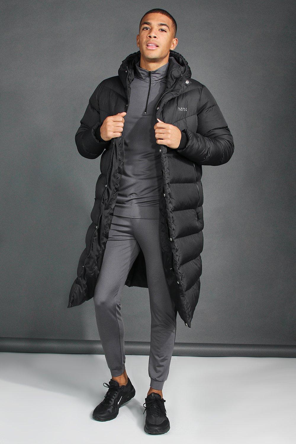 Longline puffer store jacket mens