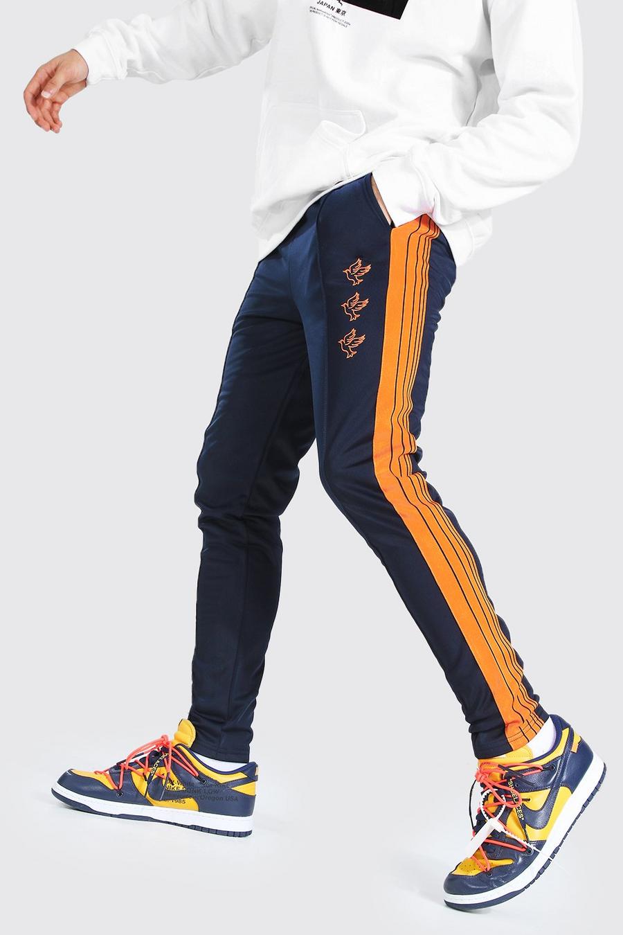 Navy Dove Embroidered Tricot Tape Jogger image number 1
