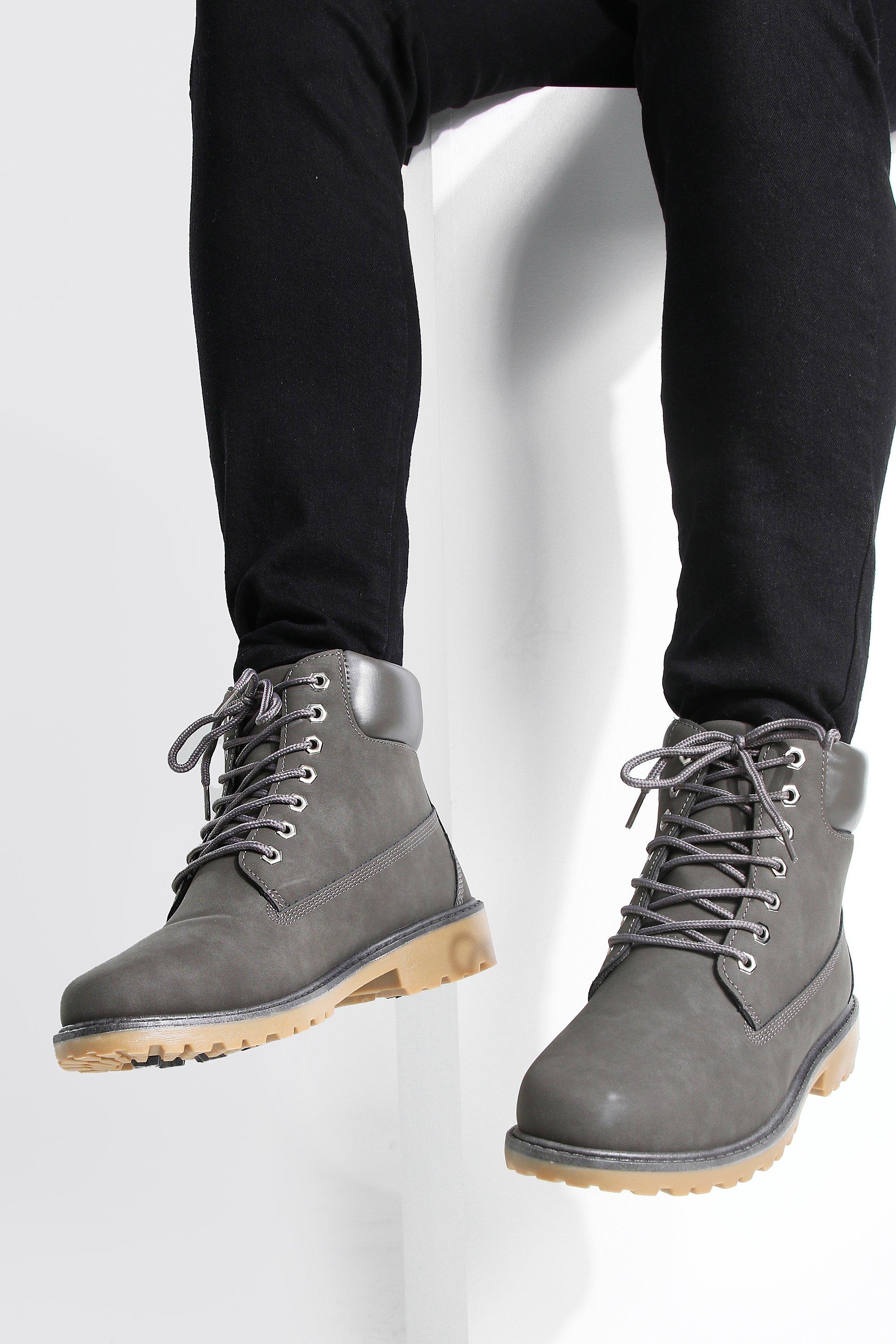 Boohoo grey clearance boots