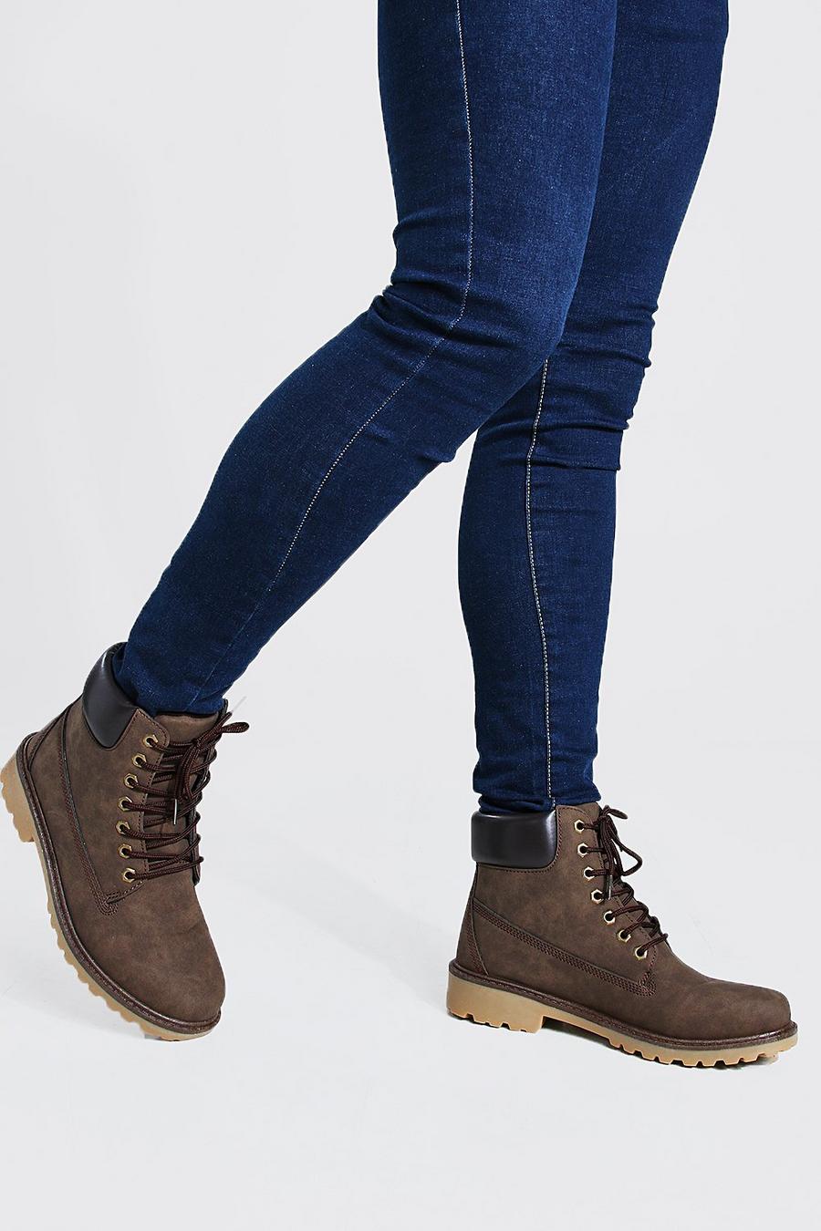 Brown brun Worker Boots image number 1