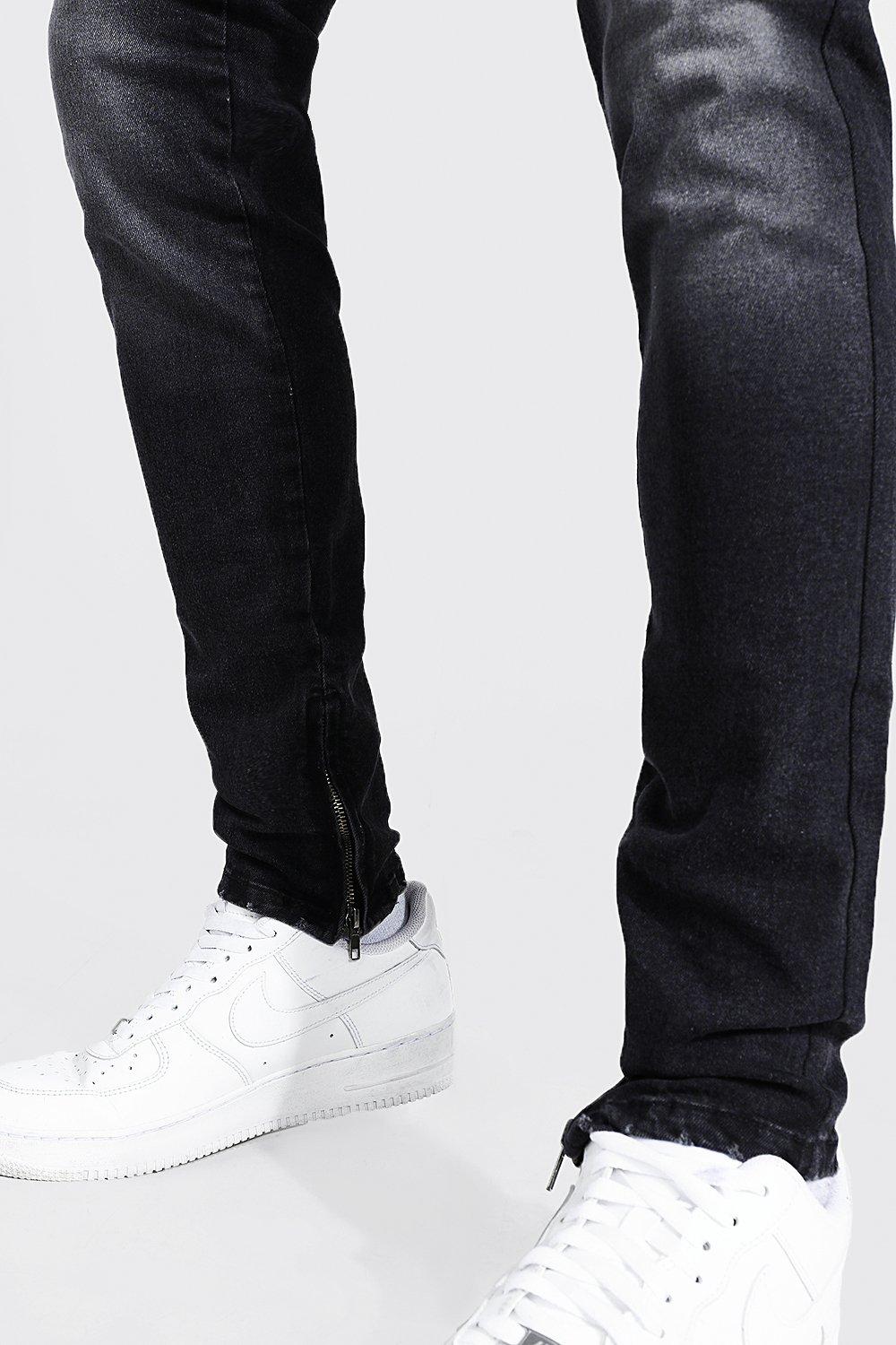 tapered stacked jeans