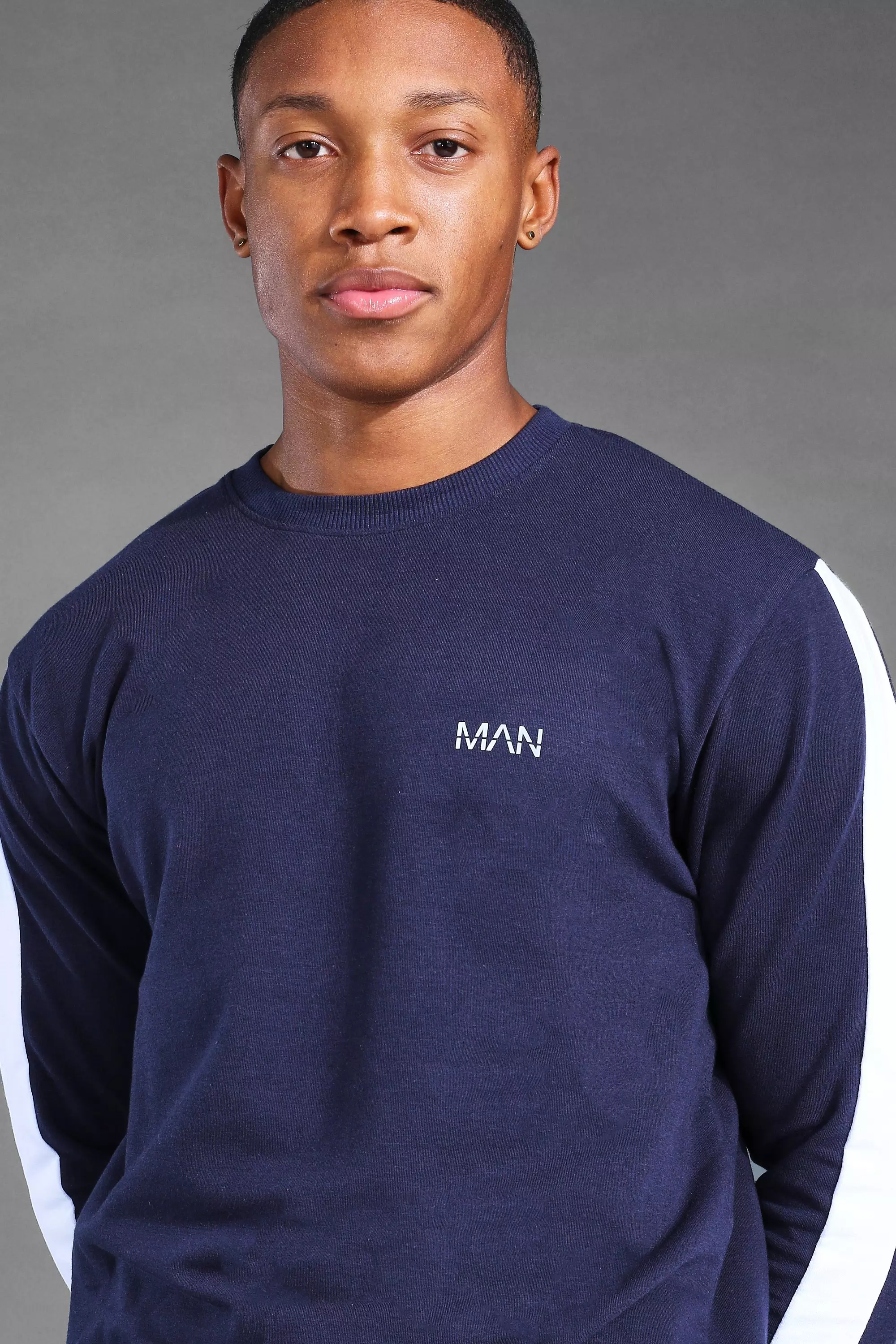 Man Active Side Stripe Sweatshirt