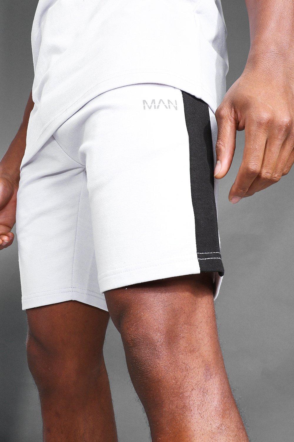 MAN Active Side Stripe Shorts boohoo