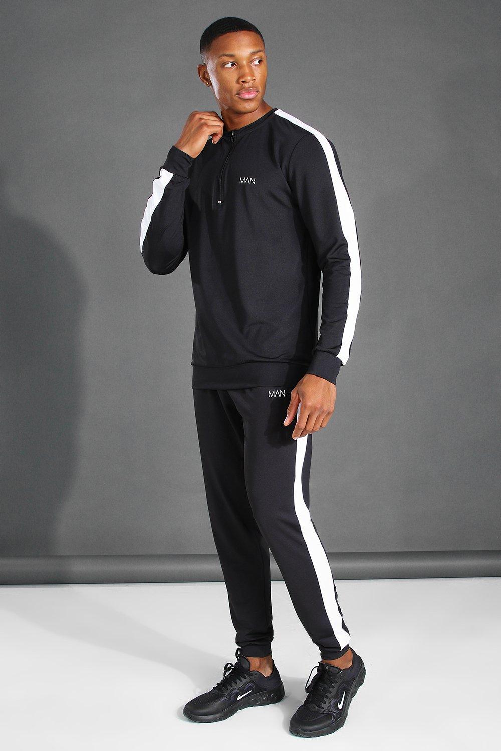 Nike side stripe tracksuit best sale