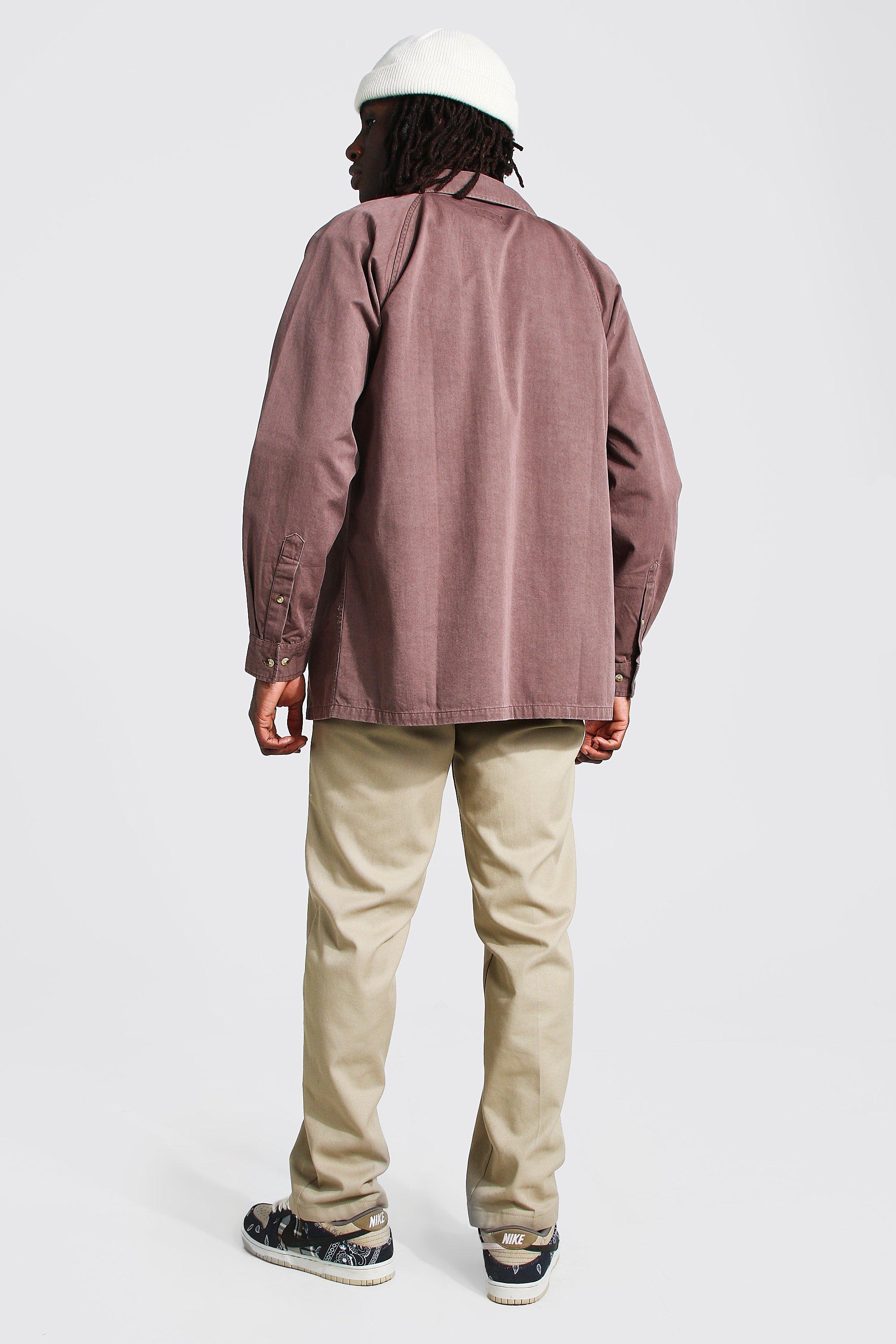 Long Sleeve Twill Utility Shirt Jacket