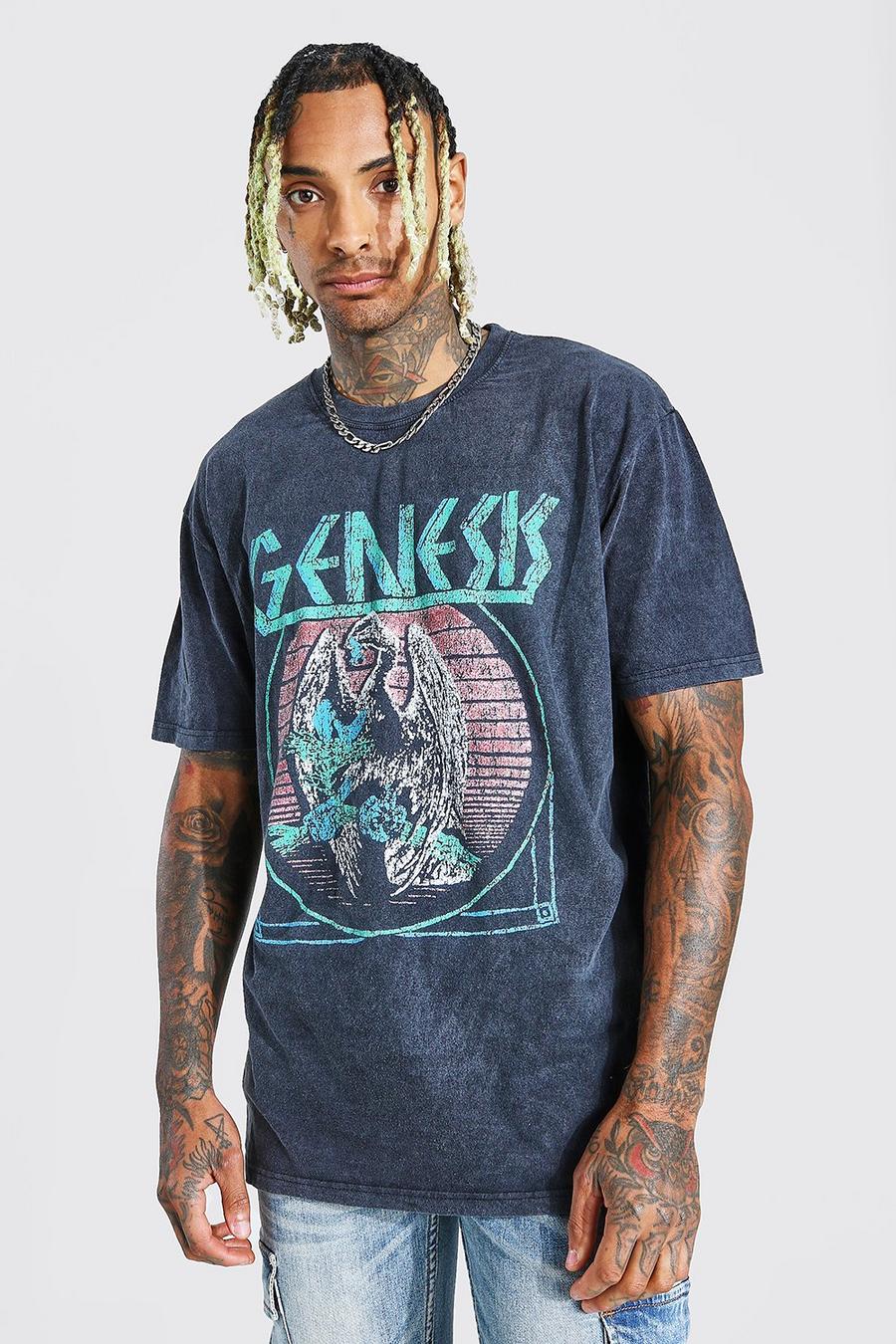 T-shirt oversize ufficiale Genesis a lavaggio acido, Canna di fucile image number 1