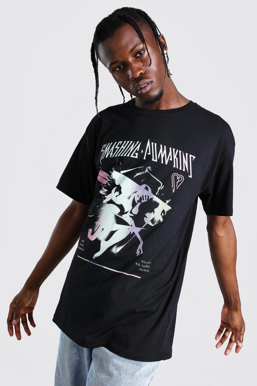 Black noir Oversized The Smashing Pumpkins License T-Shirt image number 1