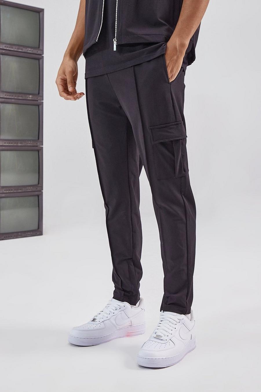 Black Tailored Cargo Pant image number 1