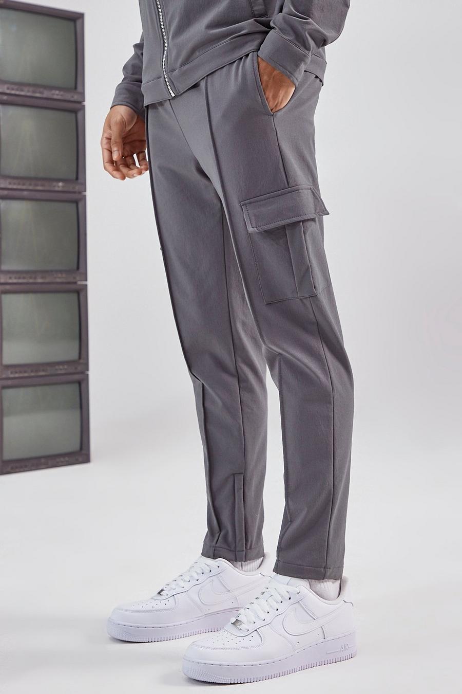 Charcoal Tailored Cargo Pant image number 1