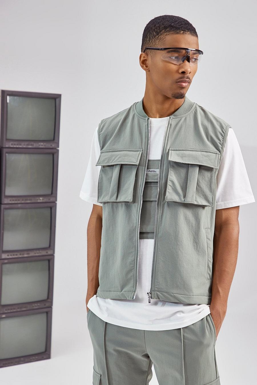 Olive Tailored Utility Tank image number 1