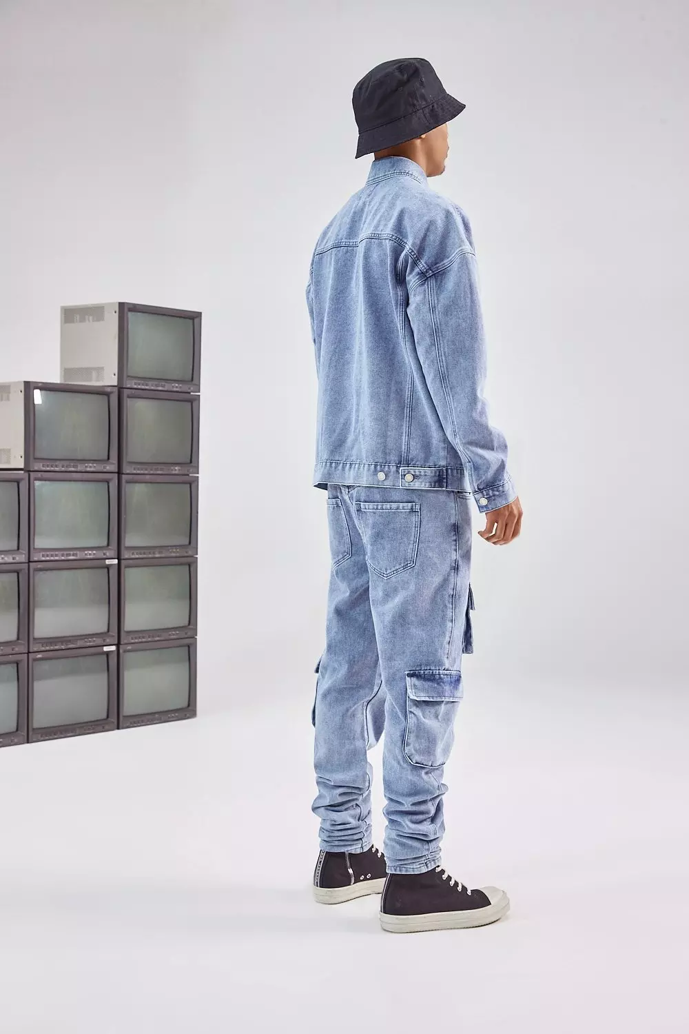 Fear of god denim track jacket hotsell