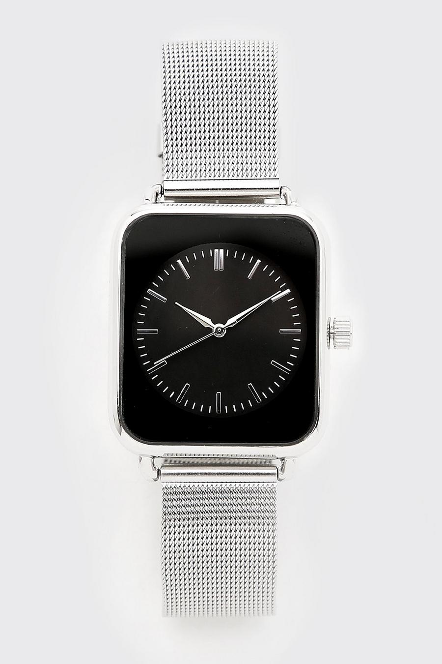 Silver Metal Strap Square Face Watch image number 1