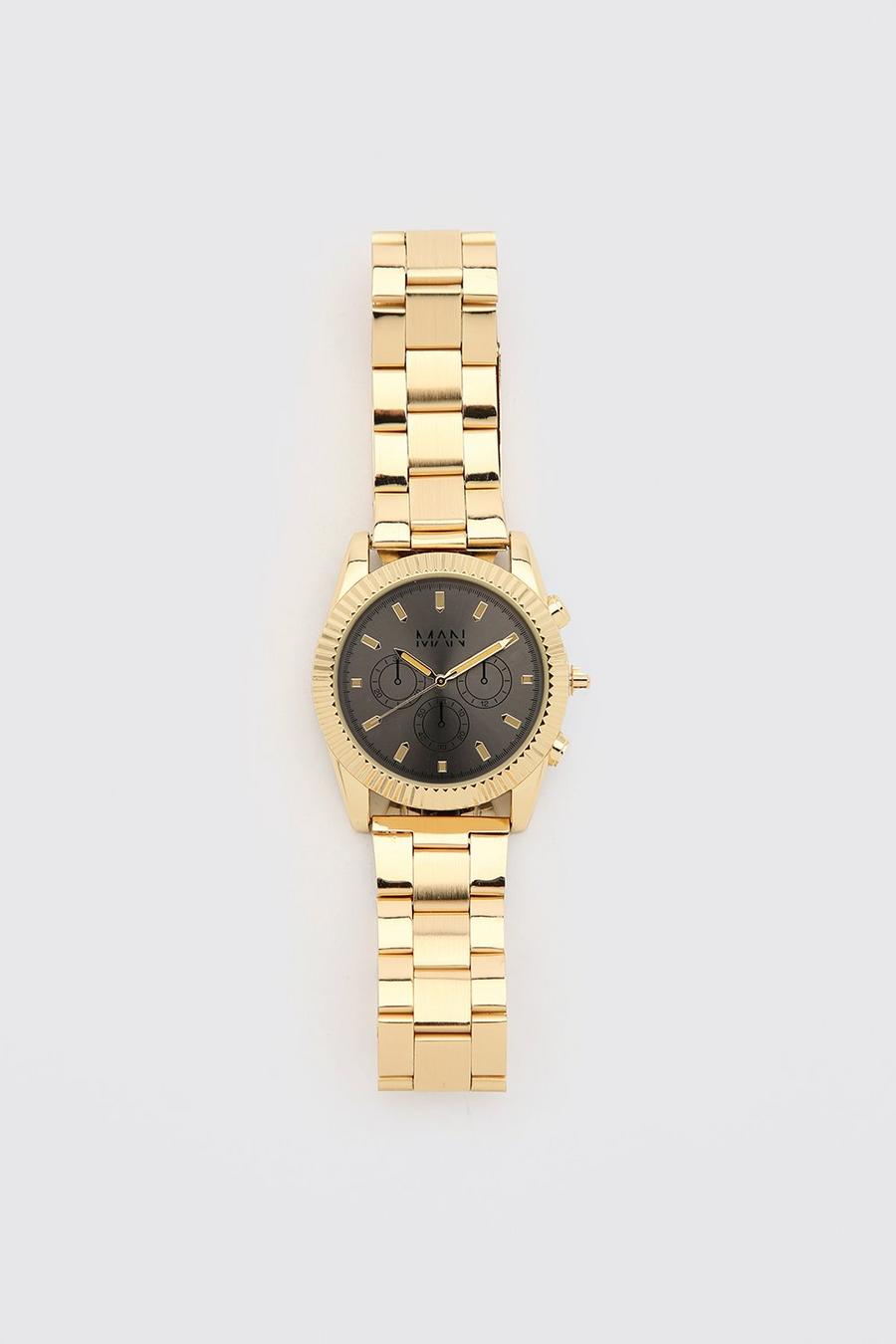 Gold Man Dash Horloge Met Contrasterend Wijzerplaat image number 1