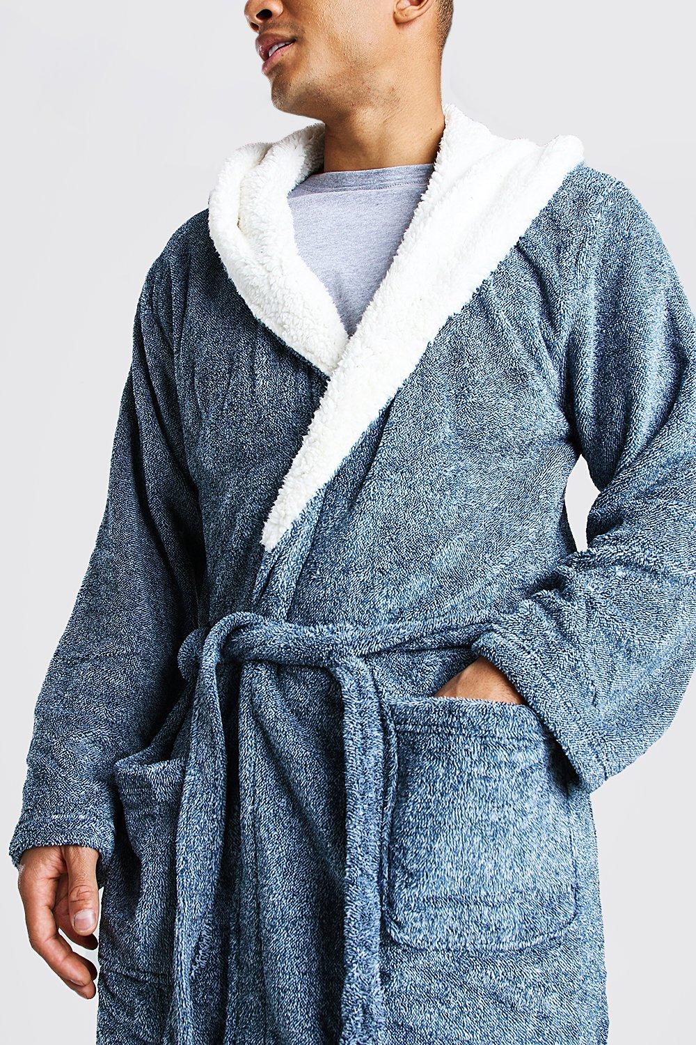 Mens dressing gown boohoo sale