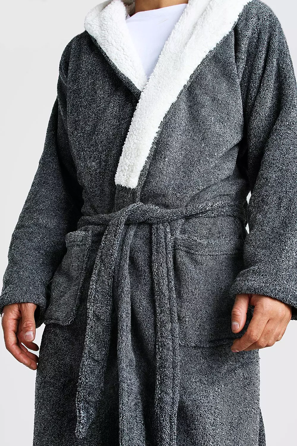 Sherpa lined discount dressing gown mens